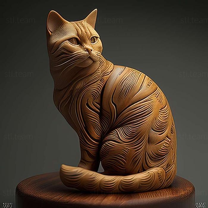 3D модель Карельська кішка бобтейл (STL)